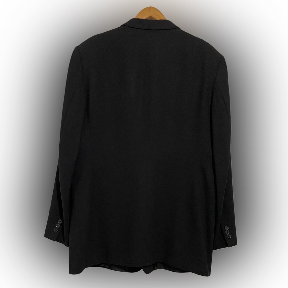 Donna Karan Men’s Wool Black Three Button Blazer Jacket Size:40 - Picture 2 of 11